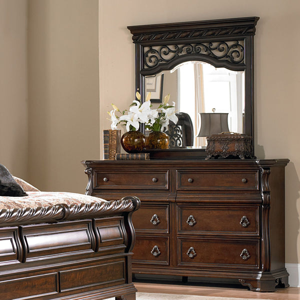 Arbor Place King California Sleigh Bed, Dresser & Mirror - 575-BR-KCSDM