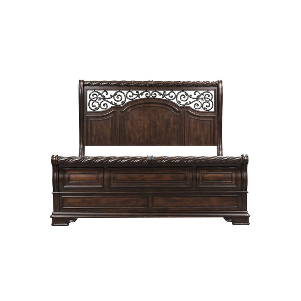 Arbor Place King California Sleigh Bed, Dresser & Mirror, Chest - 575-BR-KCSDMC