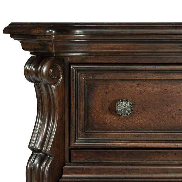 Arbor Place King Sleigh Bed, Dresser & Mirror, Night Stand - 575-BR-KSLDMN