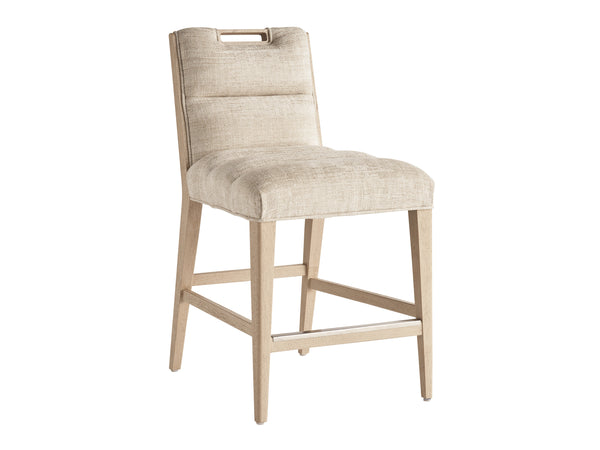 Greer Channeled Upholstered Counter Stool