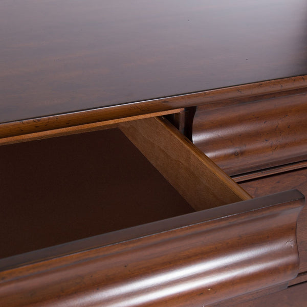 Rustic Traditions Queen Sleigh Bed, Dresser & Mirror - 589-BR-QSLDM