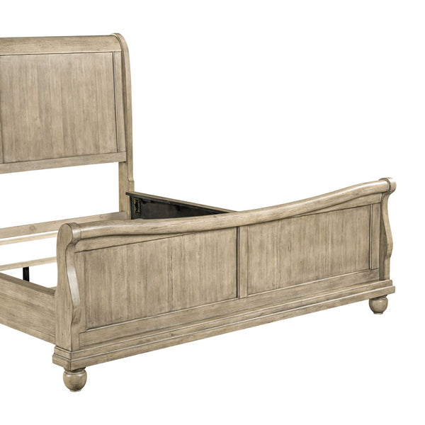 Rustic Traditions King California Sleigh Bed - 589WT-BR-CKSL