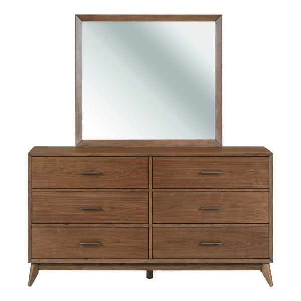 Century Modern Dresser & Mirror - 604-BR-DM
