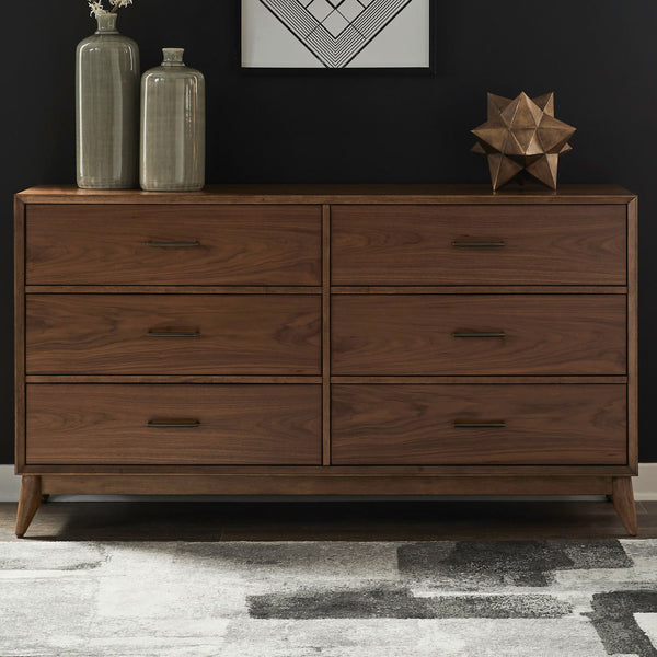 Century Modern 6 Drawer Dresser - 604-BR31