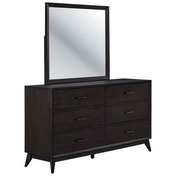 Century Modern Dresser & Mirror - 604B-BR-DM