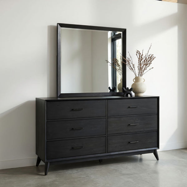 Century Modern Dresser & Mirror - 604B-BR-DM