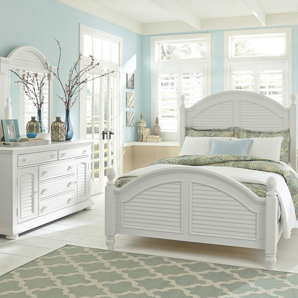 Summer House I King Poster Bed, Dresser & Mirror, Chest - 607-BR-KPSDMC