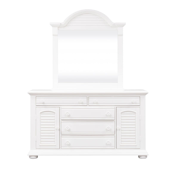 Summer House I Queen Panel Bed, Dresser & Mirror, Chest, Night Stand - 607-BR-QPBDMCN