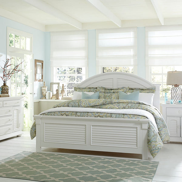 Summer House I Queen Panel Bed, Dresser & Mirror, Chest, Night Stand - 607-BR-QPBDMCN