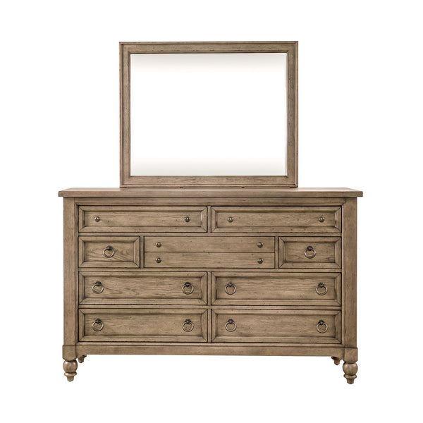 Americana Farmhouse Dresser & Mirror - 615-BR-DM