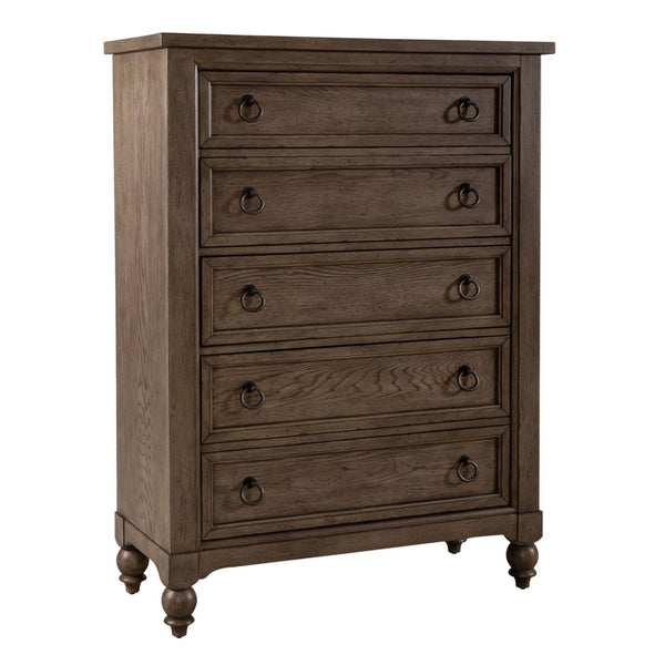 Americana Farmhouse King Shelter Bed, Dresser & Mirror, Chest - 615-BR-KSHDMC