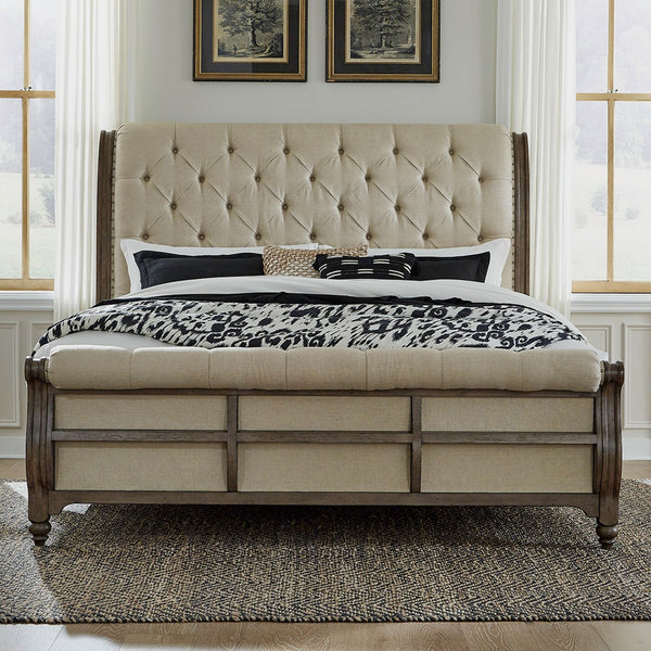 Americana Farmhouse King Sleigh Bed - 615-BR-KSL