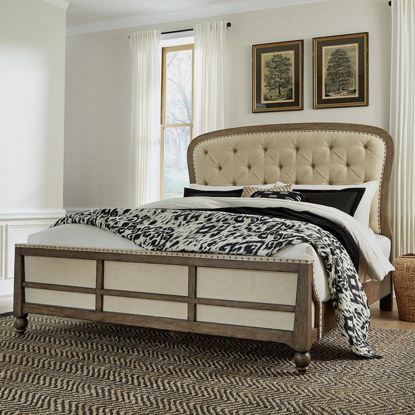 Americana Farmhouse Queen Shelter Bed - 615-BR-QSH