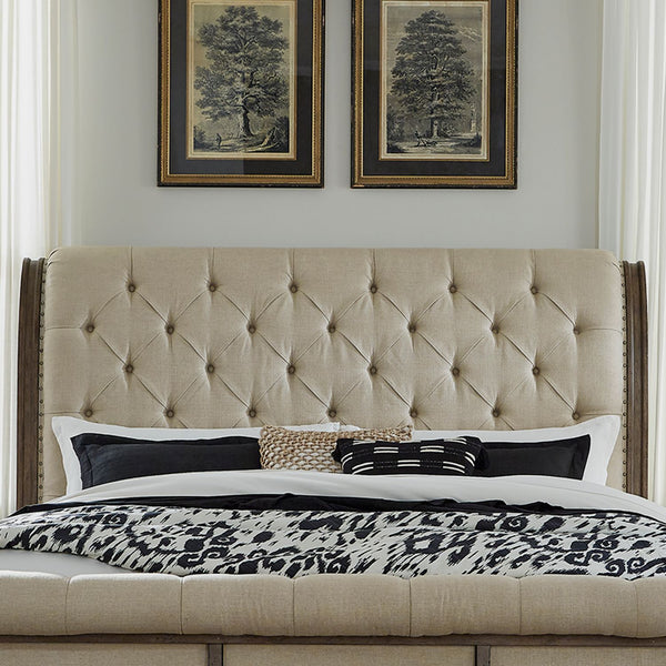 Americana Farmhouse King Uph Sleigh Headboard - 615-BR22HU
