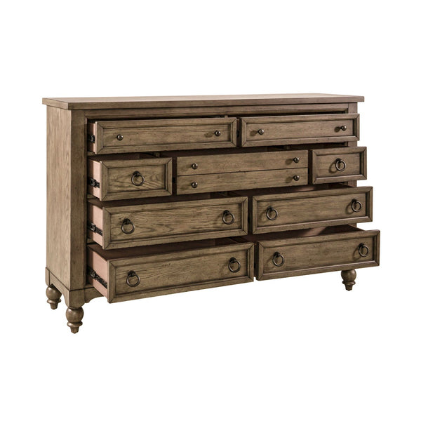 Americana Farmhouse 9 Drawer Dresser - 615-BR31
