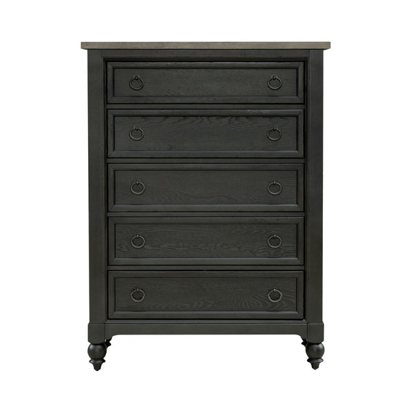 Americana Farmhouse 5 Drawer Chest - Black - 615-BR41-B