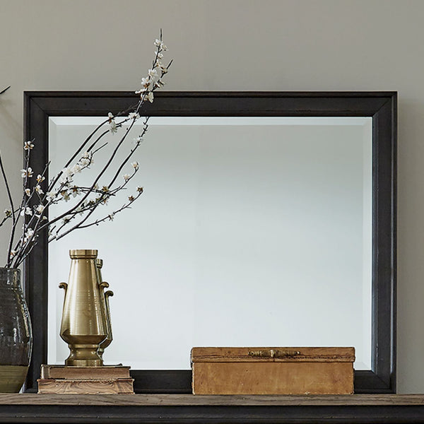 Americana Farmhouse Landscape Mirror - Black - 615-BR51-B