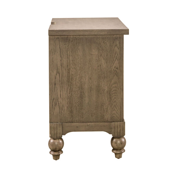 Americana Farmhouse 2 Drawer Night Stand w/ Charging Station - 615-BR61