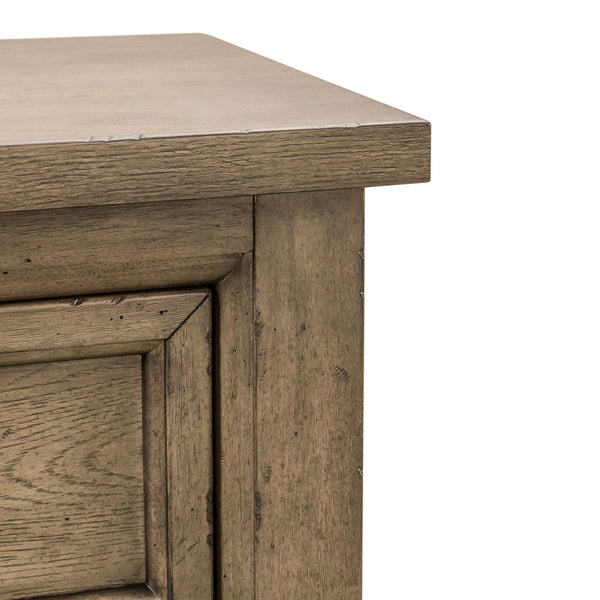 Americana Farmhouse 2 Drawer Night Stand w/ Charging Station - 615-BR61