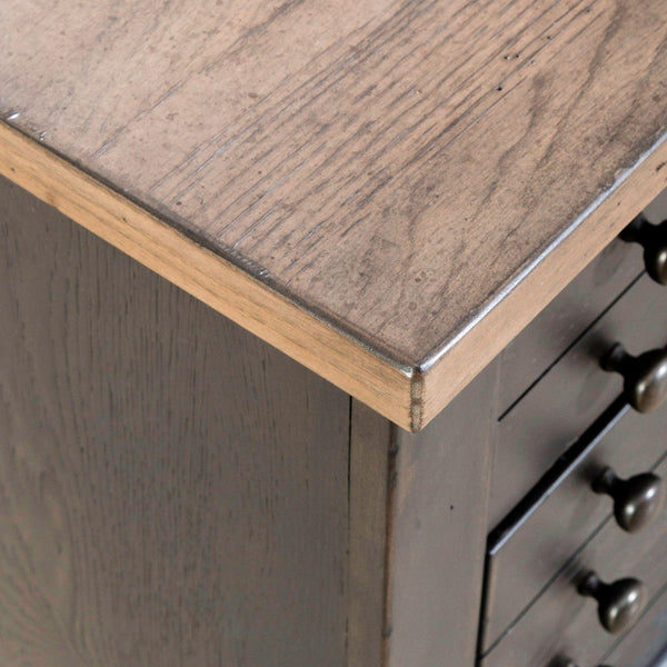 Americana Farmhouse Bedside Chest w/ Charging Station - Black - 615-BR62-B