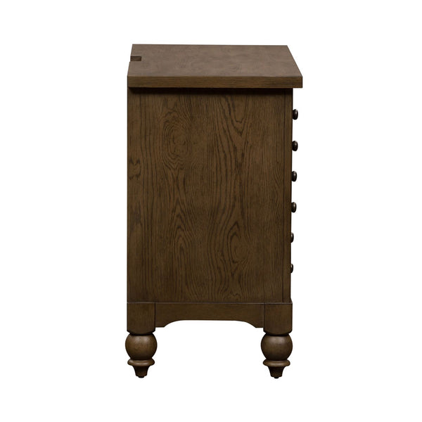 Americana Farmhouse Bedside Chest w/ Charging Station - 615-BR62