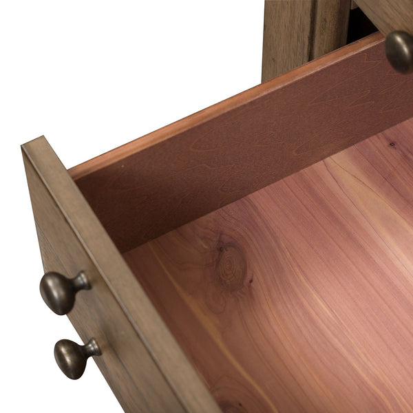 Americana Farmhouse Bedside Chest w/ Charging Station - 615-BR62
