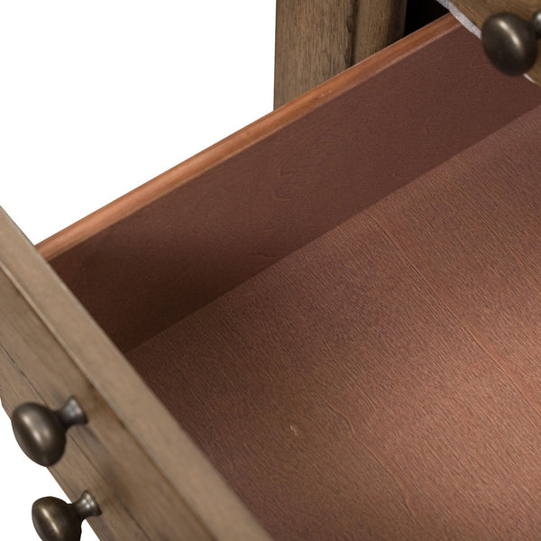 Americana Farmhouse Bedside Chest w/ Charging Station - 615-BR62