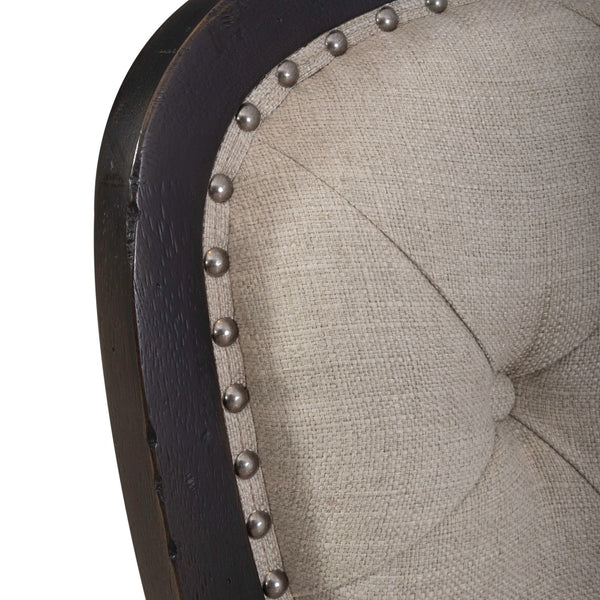 Americana Farmhouse Uph Tufted Back Side Chair - Black - 615-C0501S-B