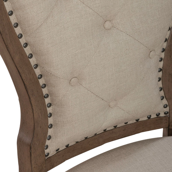 Americana Farmhouse Uph Tufted Back Side Chair - 615-C0501S