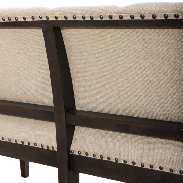 Americana Farmhouse Uph Shelter Dining Bench- Black - 615-C6501B-B