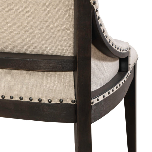 Americana Farmhouse Uph Shelter Dining Bench- Black - 615-C6501B-B