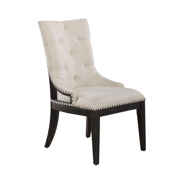 Americana Farmhouse Uph Shelter Side Chair- Black (RTA) - 615-C6501S-B