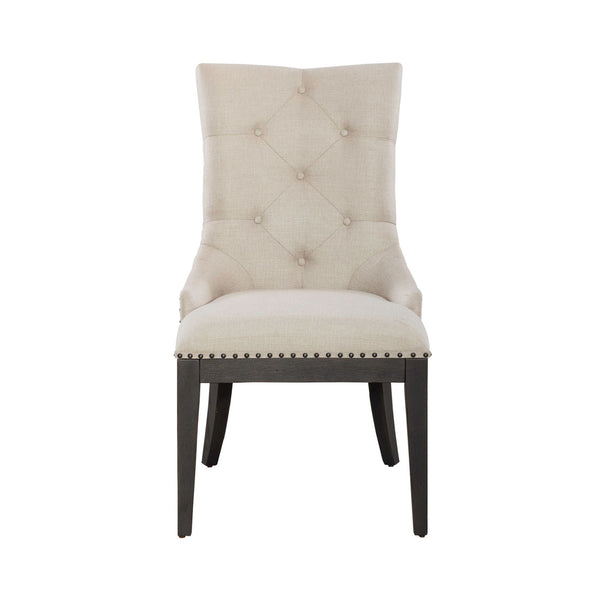 Americana Farmhouse Uph Shelter Side Chair- Black (RTA) - 615-C6501S-B