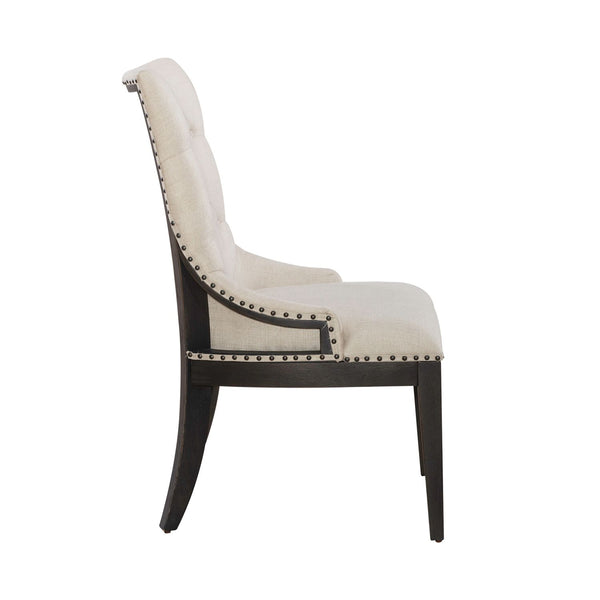 Americana Farmhouse Uph Shelter Side Chair- Black (RTA) - 615-C6501S-B