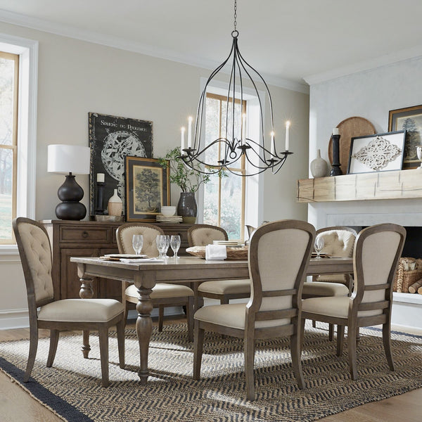 Americana Farmhouse Optional 7 Piece Leg Table Set - 615-DR-O7LGS