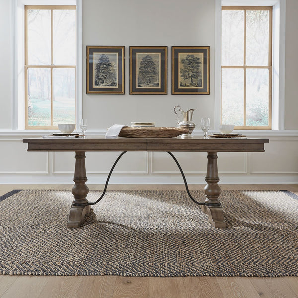 Americana Farmhouse Trestle Table Set - 615-DR-TRS