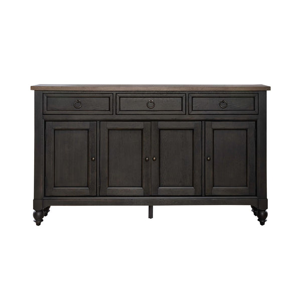 Americana Farmhouse Hall Buffet- Black - 615-HB7242-B