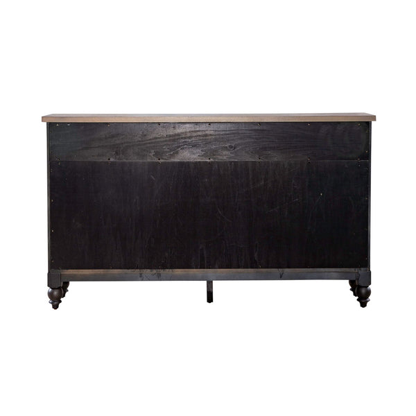 Americana Farmhouse Hall Buffet- Black - 615-HB7242-B