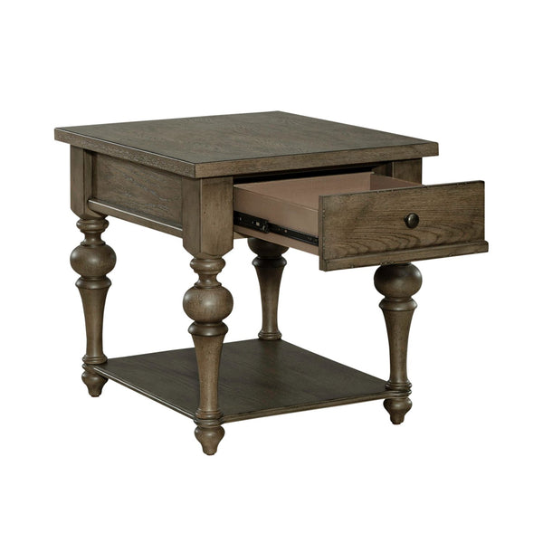 Americana Farmhouse Drawer End Table
