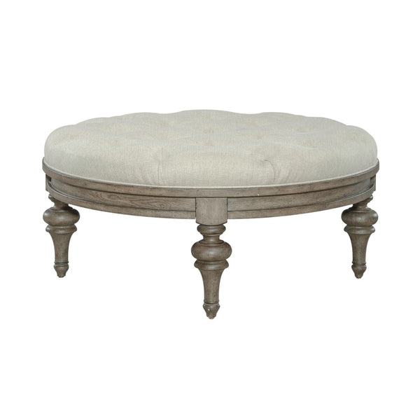 Americana Farmhouse Round Cocktail Ottoman