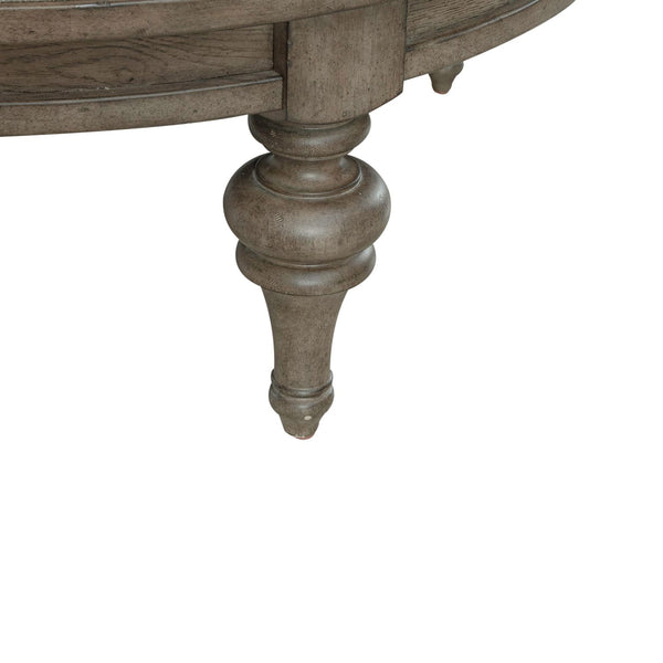 Americana Farmhouse Round Cocktail Ottoman