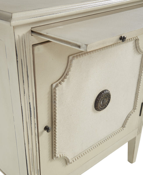 Linen & Beaded Front End Table - 32018AD81 - image 6