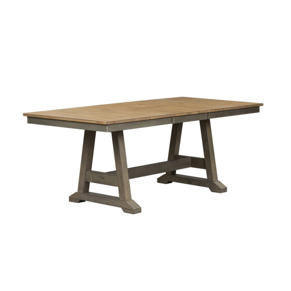 Lindsey Farm 5 Piece Trestle Table Set - 62-CD-5TRS