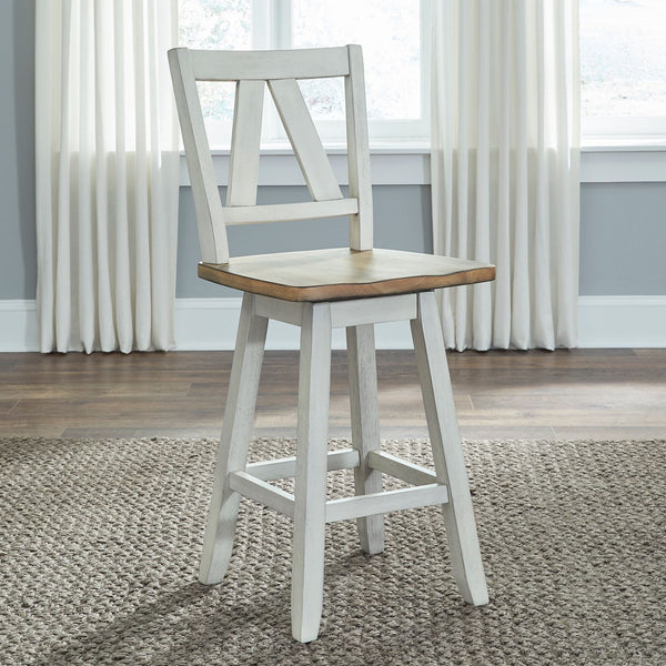 Lindsey Farm Counter Height Swivel Chair (RTA) - 62WH-B250324