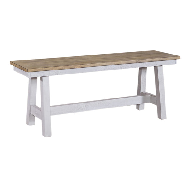 Lindsey Farm 6 Piece Trestle Table Set - 62WH-CD-6TRS