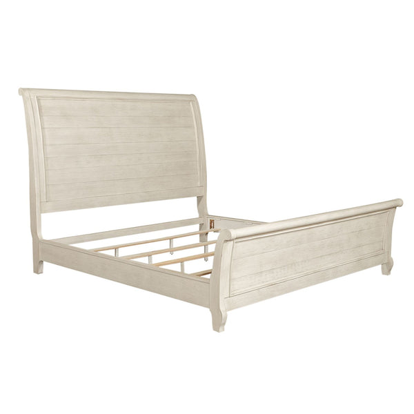 Farmhouse Reimagined King Sleigh Bed, Dresser & Mirror, Chest, Night Stand - 652-BR-KSLDMCN