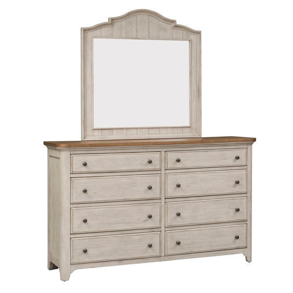 Farmhouse Reimagined King Sleigh Bed, Dresser & Mirror, Chest, Night Stand - 652-BR-KSLDMCN