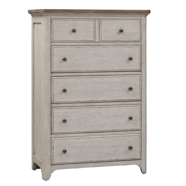 Farmhouse Reimagined King Sleigh Bed, Dresser & Mirror, Chest, Night Stand - 652-BR-KSLDMCN