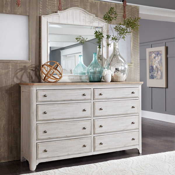 Farmhouse Reimagined Queen Poster Bed, Dresser & Mirror - 652-BR-QPSDM
