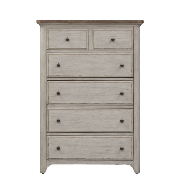 Farmhouse Reimagined Queen Poster Bed, Dresser & Mirror, Chest - 652-BR-QPSDMC
